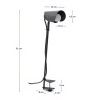 Černá kovová stolní lampa s klipem Kave Home Jula