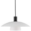 Černobílé skleněné závěsné světlo Verona 40 cm