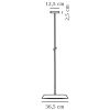 Bílé kovové závěsné LED světlo Piso 36,5 cm