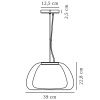 Opálově bílé skleněné závěsné světlo Jelly 39 cm