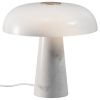 Bílá mramorová stolní lampa Glossy
