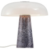 Šedá mramorová stolní lampa Glossy