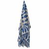 Modro-béžový bavlněný pléd Bloomingville Nevine 160 x 130 cm