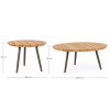 Set dvou zahradních stolků Talaia 50/70 cm