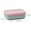 Zeleno-růžový svačinový box kave home Lili