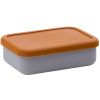 Oranžovo-šedý svačinový box kave home Lili