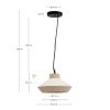 Béžové keramické závěsné světlo Kave Home Portol 31 cm