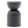 Šedý kovový odkládací stolek Kave Home Rachell 30,5 cm