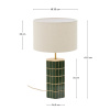 Zelená keramická stolní lampa Kave Home Rue