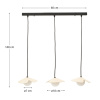 Dřevěné závěsné světlo Kave Home Wilara 60 cm