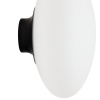 Skleněné nástěnné světlo s černou základnou kave home Bamila Ø 25 cm -fv-interier-25