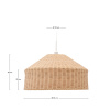 Ratanové stínidlo Kave home Ennia  Ø 65 cm