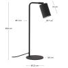 Šedá kovová stolní lampa Kave Home Manie