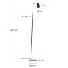 Šedá kovová stojací lampa Kave Home Manie 147 cm