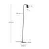 Béžová kovová stojací lampa Kave Home Manie 147 cm