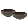 Set dvou šedých zahradních květináčů Kave Home Nura Ø 45/55 cm