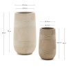 Set dvou béžových zahradních květináčů Kave Home Tival Ø 24/35 cm