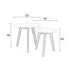 Set dvou konferenčních stolků WLL BODINE 40/50 cm