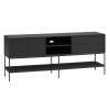 Černý TV stolek Teulat Platt 175 x 45 cm