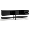 Černý TV stolek Teulat Platt 220 x 45 cm