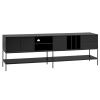 Černý TV stolek Teulat Platt 220 x 45 cm