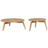 Set dvou dřevěných zahradních stolků Eularia 60/80 cm