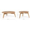 Set dvou dřevěných zahradních stolků Eularia 60/80 cm