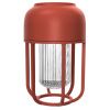 Červená kovová solární LED lampa Light No. 1