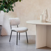 Bílá bouclé jídelní židle Unique Furniture Buffalo -fv-interier-25
