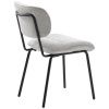 Bílá bouclé jídelní židle Unique Furniture Buffalo
