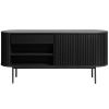 Černá dubová komoda Unique Furniture Siena 160 x 45 cm