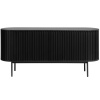 Černá dubová komoda Unique Furniture Siena 160 x 45 cm