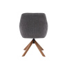 Šedé čalouněné otočné křeslo Unique Furniture Avola s dubovou podnoží