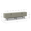 Zelenošedý lakovaný TV stolek Marckeric Eldia 200 x 35 cm