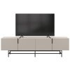 Béžový lakovaný TV stolek Marckeric Eldia 200 x 35 cm