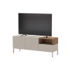 Béžový lakovaný TV stolek Marckeric Cailin 140 x 40 cm