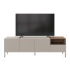 Béžový lakovaný TV stolek Marckeric Cailin 180 x 40 cm