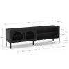 Černý kovový TV stolek Marckeric Diora 160 x 35 cm