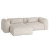 Bouclé rohová pohovka Yaro 263 cm, levá/pravá