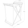 Bílý skládací koš na prádlo Yamazaki Tower 45 l
