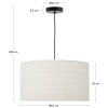 Bílé bavlněné stínidlo Kave Home Dulan Ø 45 cm