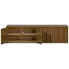 Hnědý kovový TV stolek Lavene 160 x 44 cm
