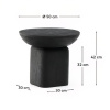 Černý dřevěný odkládací stolek Kave Home Ovak 50 cm