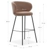 Světle růžová čalouněná barová židle Marckeric Rush 65 cm