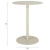 Béžový kovový zahradní bistro stolek ZUIVER SNOW 57 cm