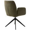 Zelené čalouněné otočné křeslo Unique Furniture Roxana