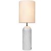 Bílá Mramorová stojací lampa Gubi Gravity 130 cm