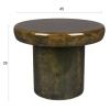 Hnědý dřevěný odkládací stolek DUTCHBONE MUSH 45 cm