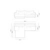 Zelená čalouněná rohová pohovka MICADONI Torino 250 cm, levá