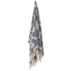 Modro-béžový pléd Bloomingville Salobre 160 x 130 cm